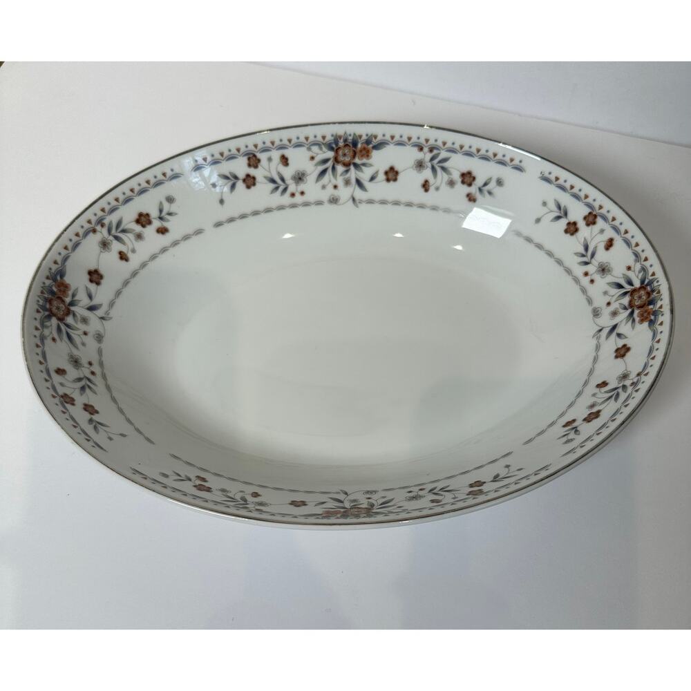 Claremont Japan Fine Porcelain China Oval Serving Bowl 8" x 10"